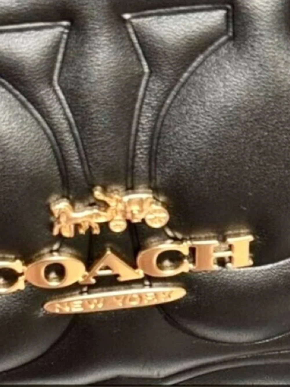 Coach Maggie Black Embossed Tote Bag - Picture 5 of 6
